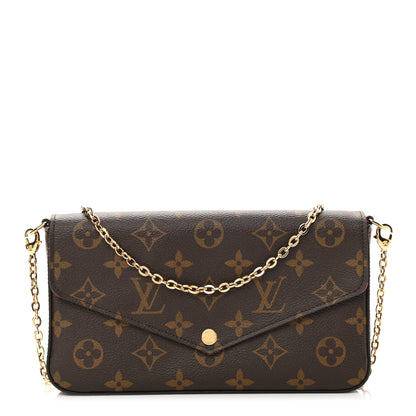 Louis Vuitton Monogram Pochette Felicie Chain Wallet Fuchsia 3 of 9