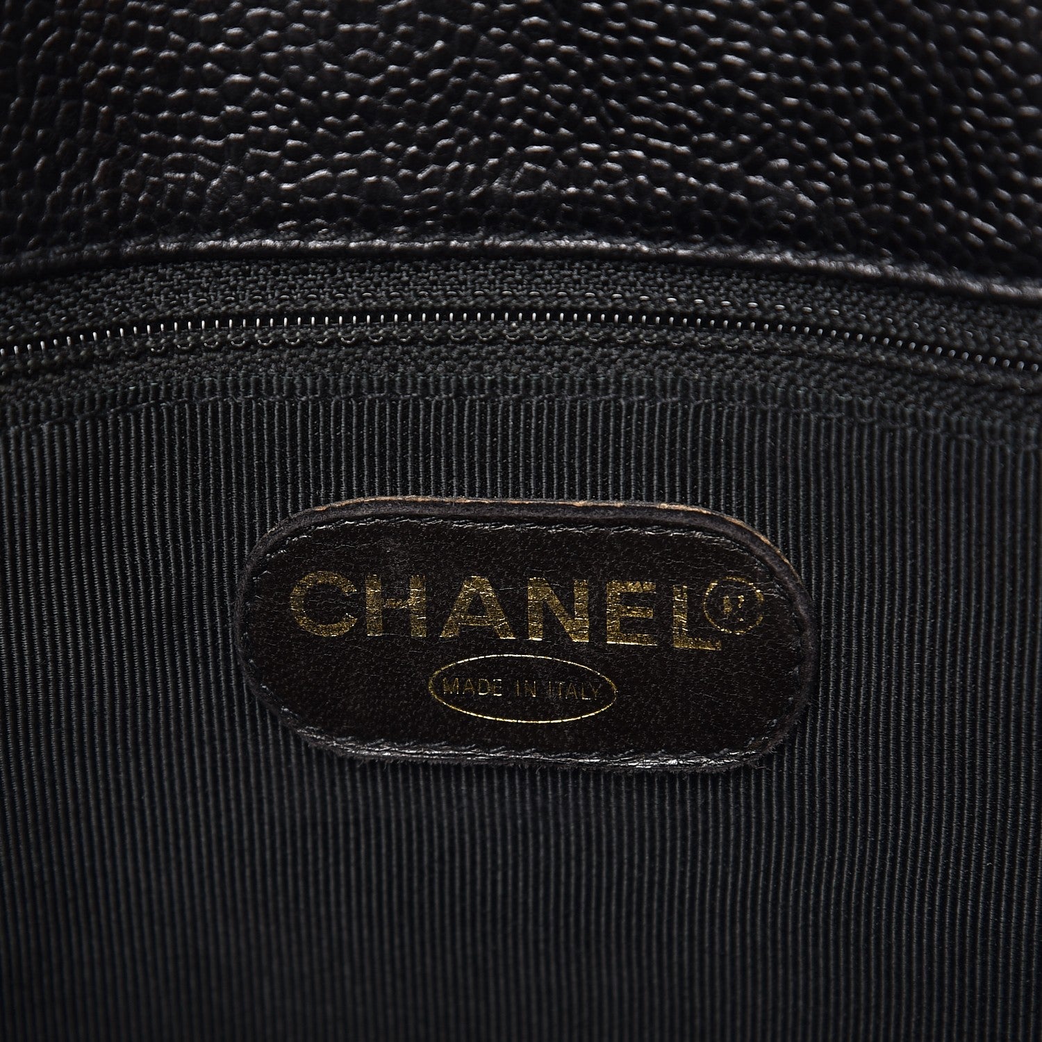 Chanel Caviar CC Shopper Tote Black 6 of 11