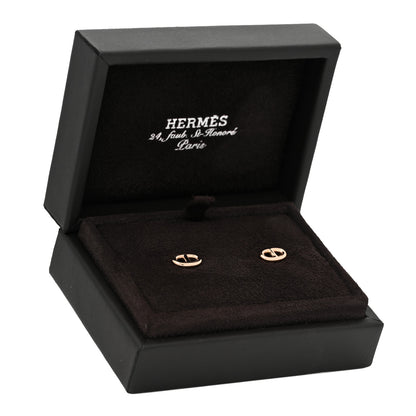 Hermes 18K Rose Gold TPM Farandole Stud Earrings 5 of 5