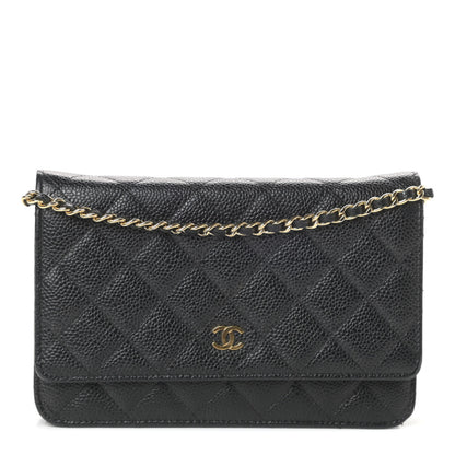 Chanel Caviar Quilted Wallet On Chain WOC Black 1 of 11