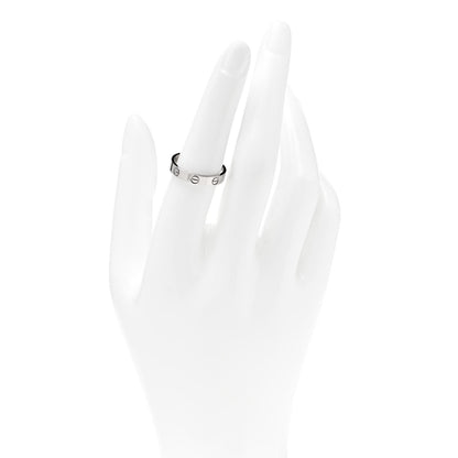 Cartier 18K White Gold 3.5mm LOVE Wedding Band Ring 54 6.75 2 of 5