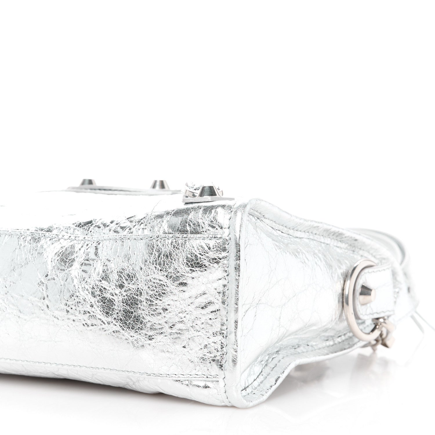 Balenciaga Agneau Silver Hardware Mini City Gris Aluminum 10 of 10