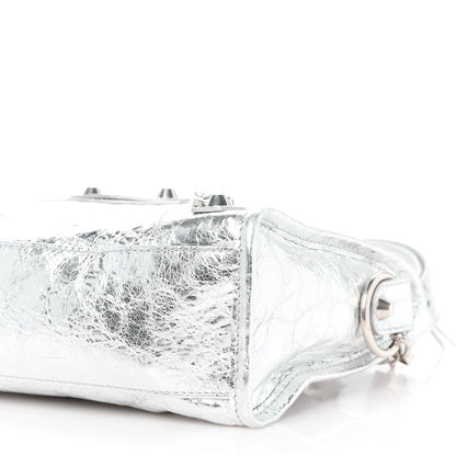 Balenciaga Agneau Silver Hardware Mini City Gris Aluminum 10 of 10
