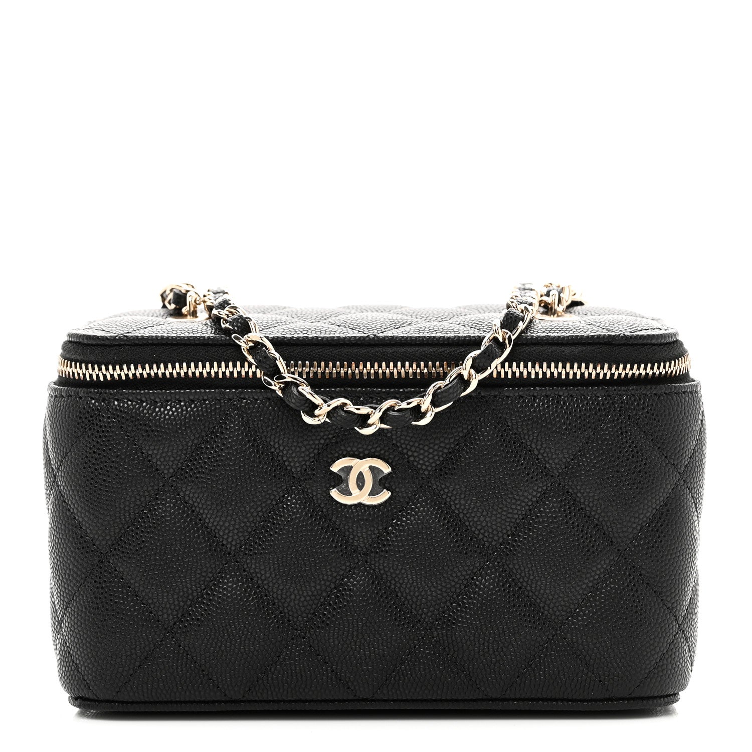 Chanel Caviar Quilted Small Vanity Case With Chain Black 1 of 12