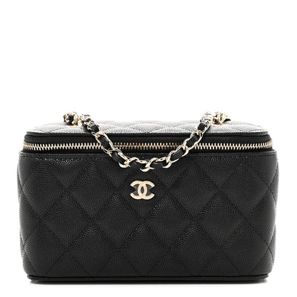 Chanel Caviar Quilted Small Vanity Case With Chain Black 1 of 12