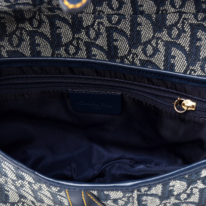 Christian Dior Monogram Saddle Bag Blue 5 of 9