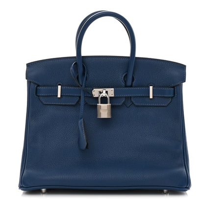 Hermes Taurillon Novillo Birkin 25 Deep Bleu 1 of 10