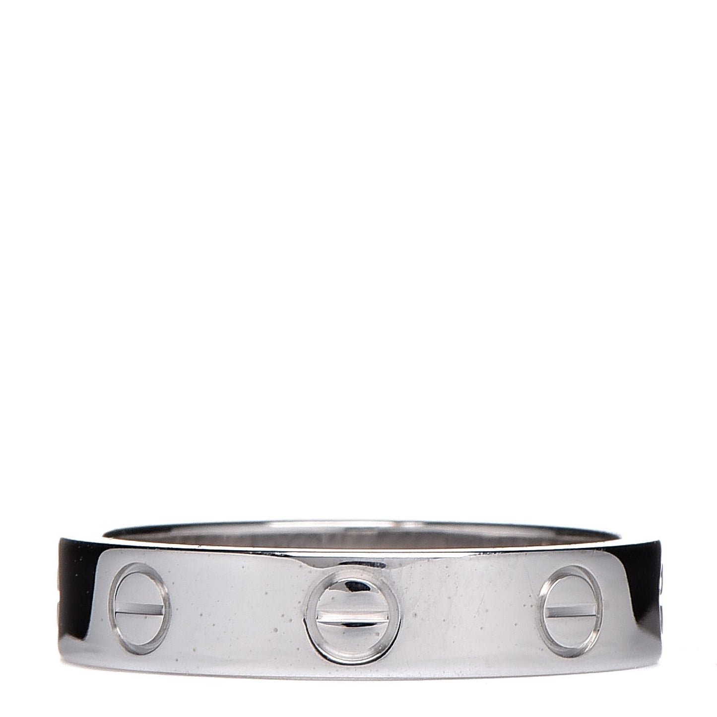 18K White Gold Diamond 4mm LOVE Wedding Band Ring 52 6