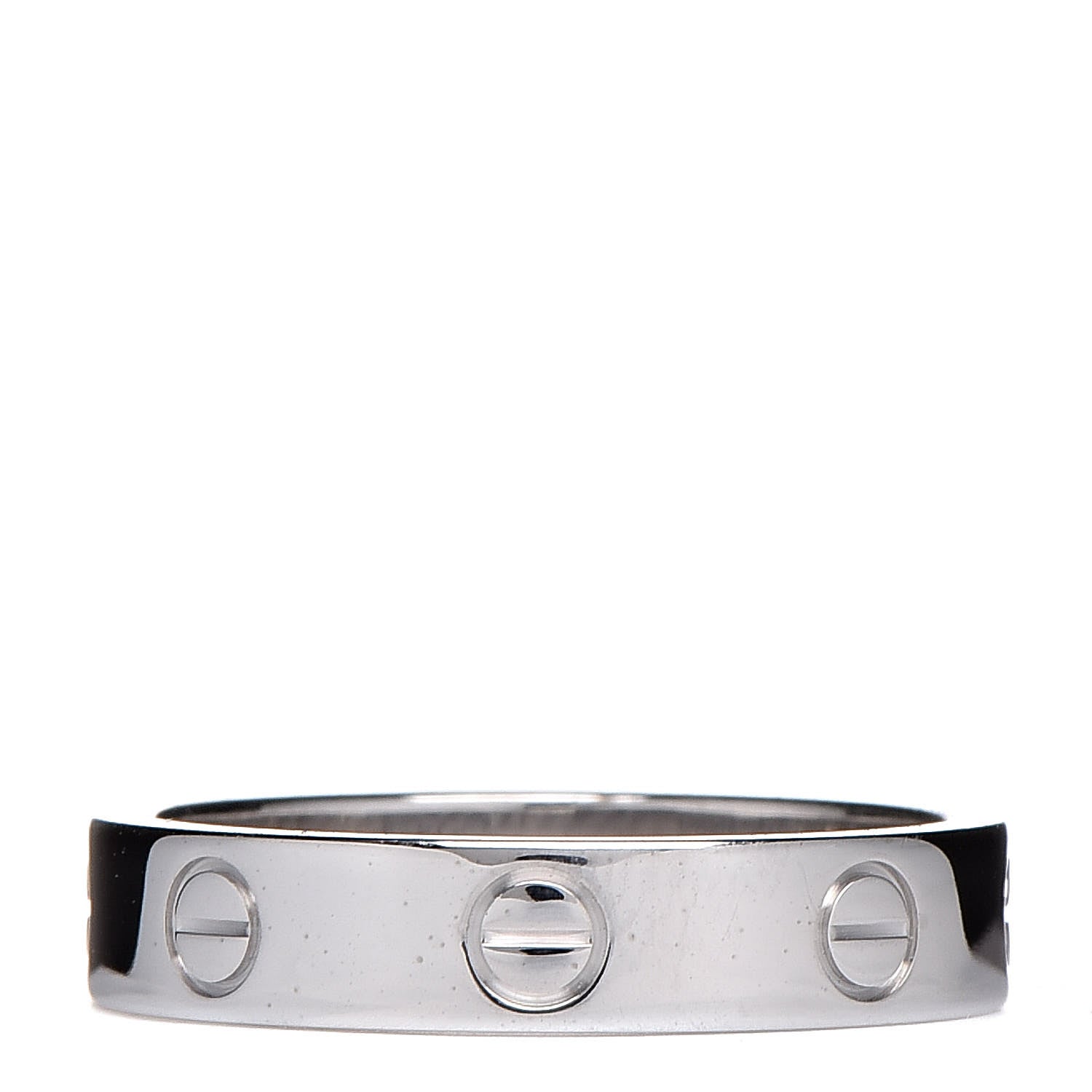 Cartier 18K White Gold Diamond 4mm LOVE Wedding Band Ring 52 6 3 of 5