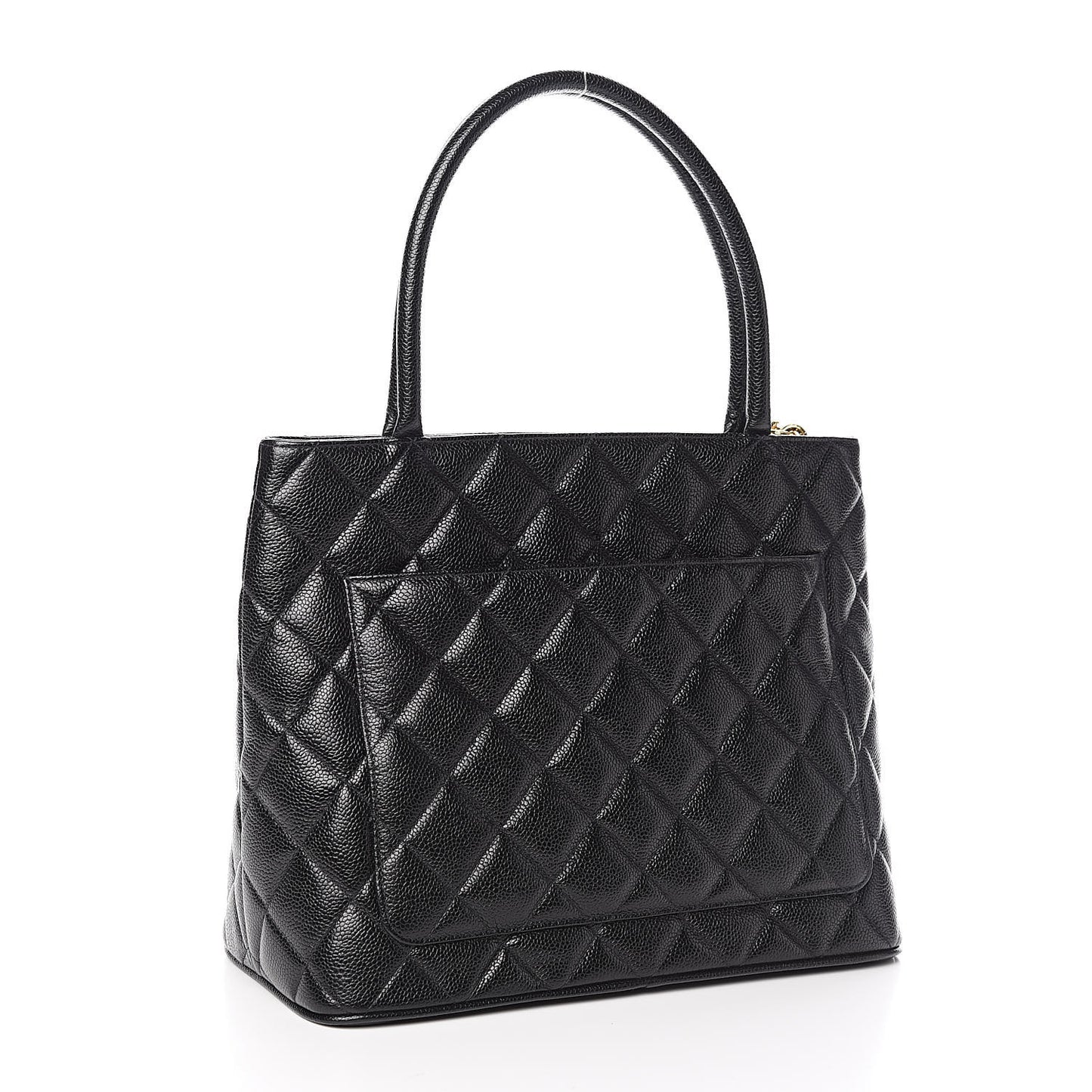 Caviar Quilted Medallion Tote Black