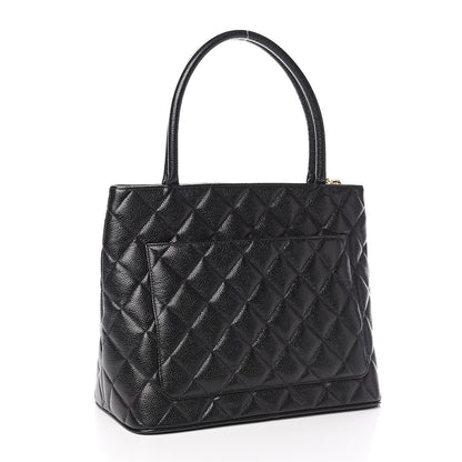 Chanel Caviar Quilted Medallion Tote Black 3 of 11