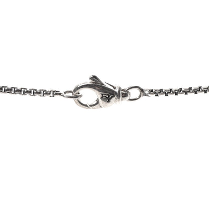 David Yurman Sterling Silver Diamond Hematine Onyx Chiclet Drop Necklace 4 of 5