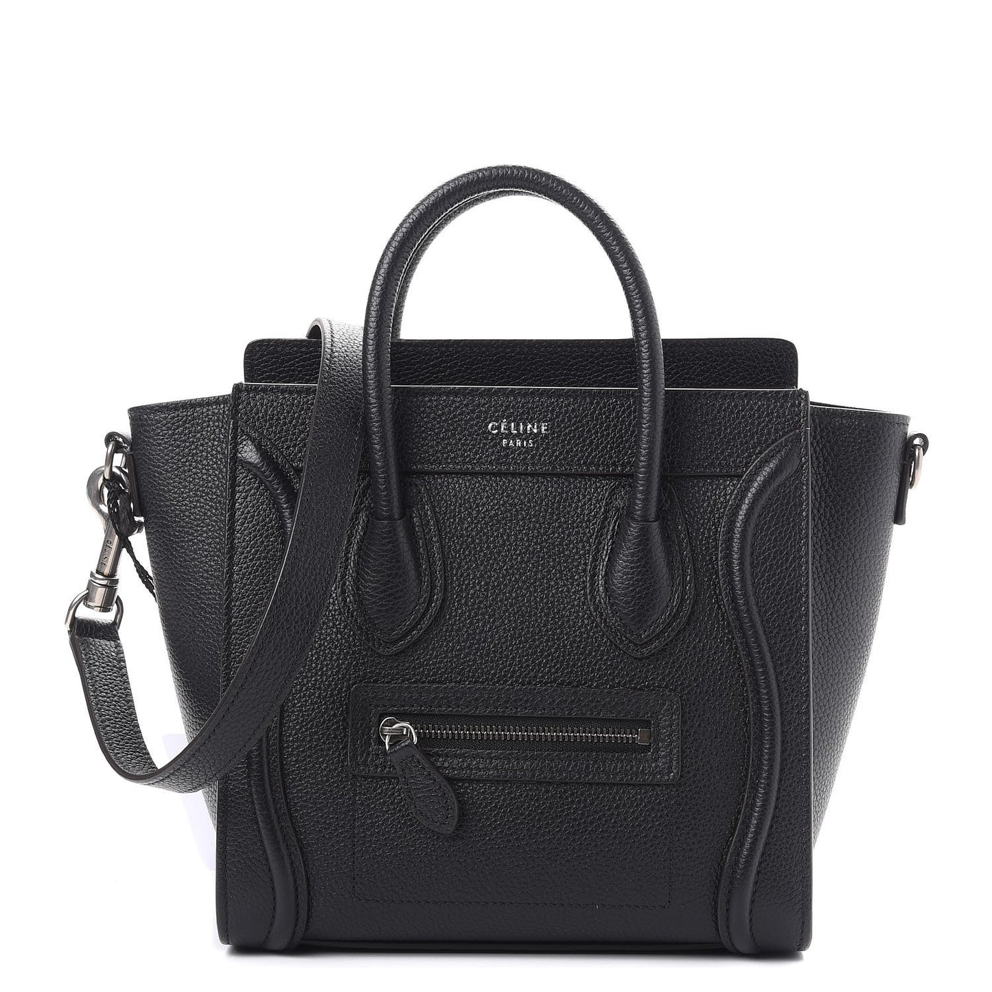 Drummed Calfskin Nano Luggage Black