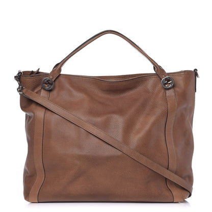 Gucci Pebbled Calfskin Large Miss GG Top Handle Bag Light Cuir 1 of 10