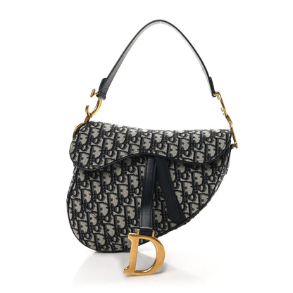 Christian Dior Oblique Saddle Bag Blue 1 of 10