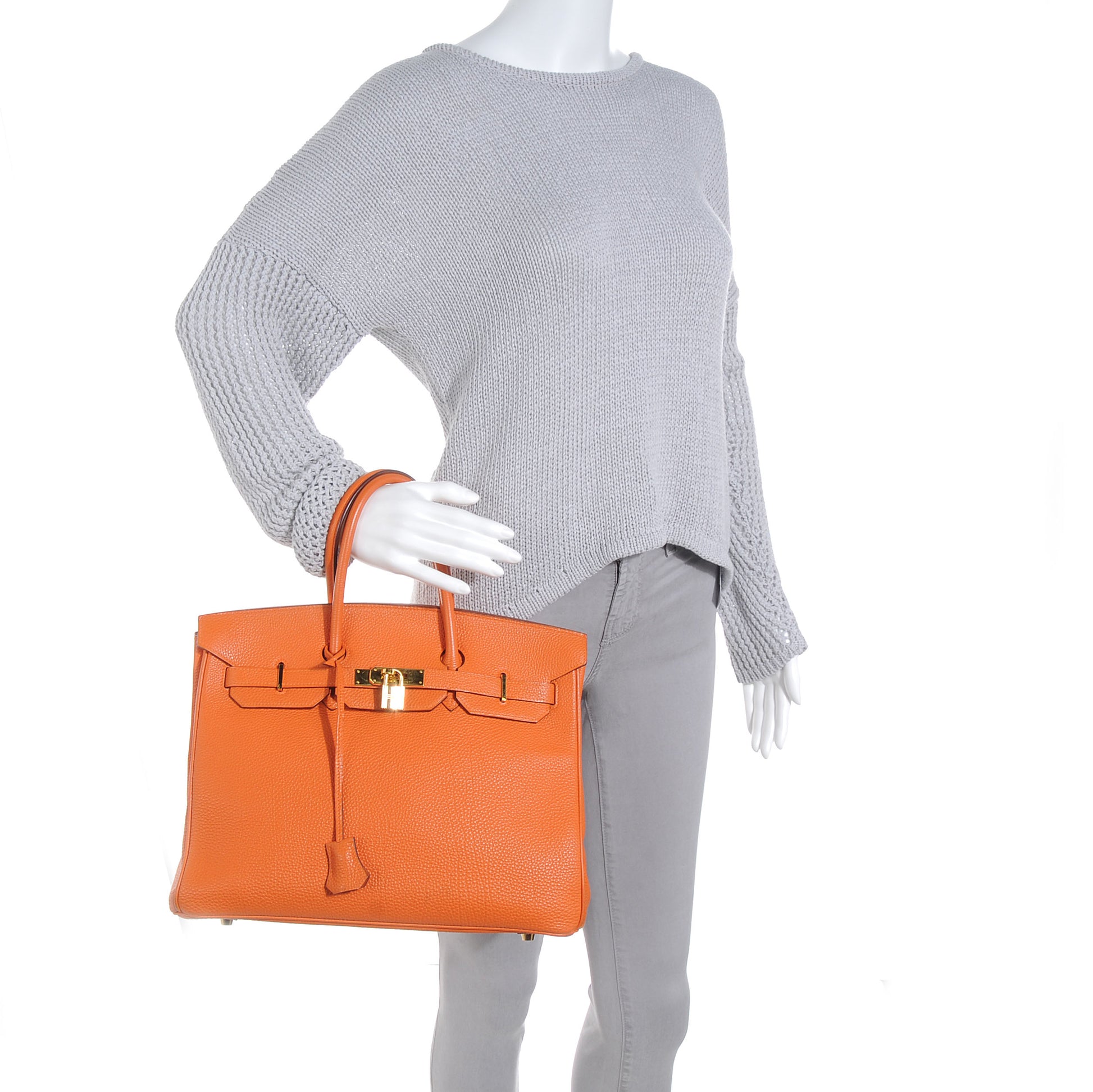 Hermes Togo Birkin 35 Orange 2 of 9
