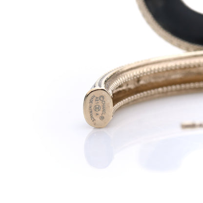 Chanel Enamel CC Drop Earrings Black Gold 3 of 4