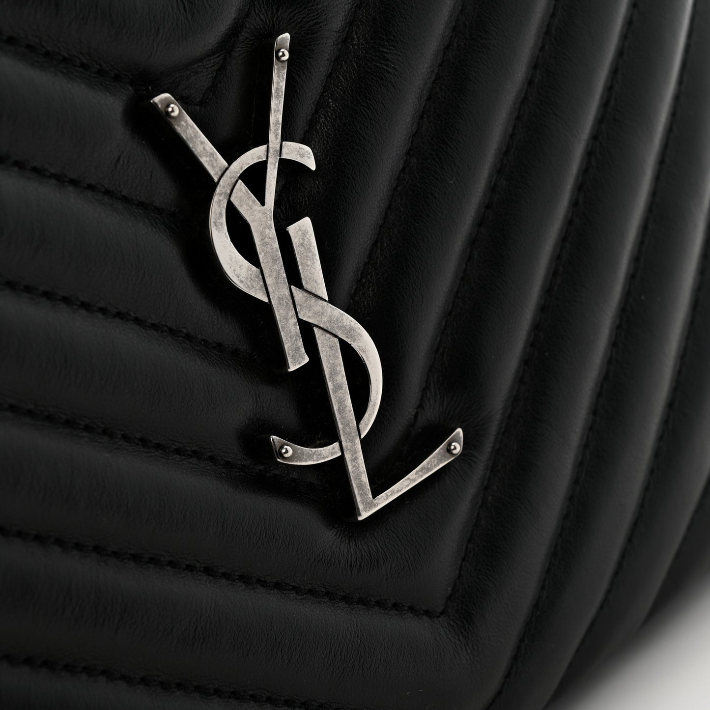 Calfskin Matelasse Monogram Lou Camera Bag Black