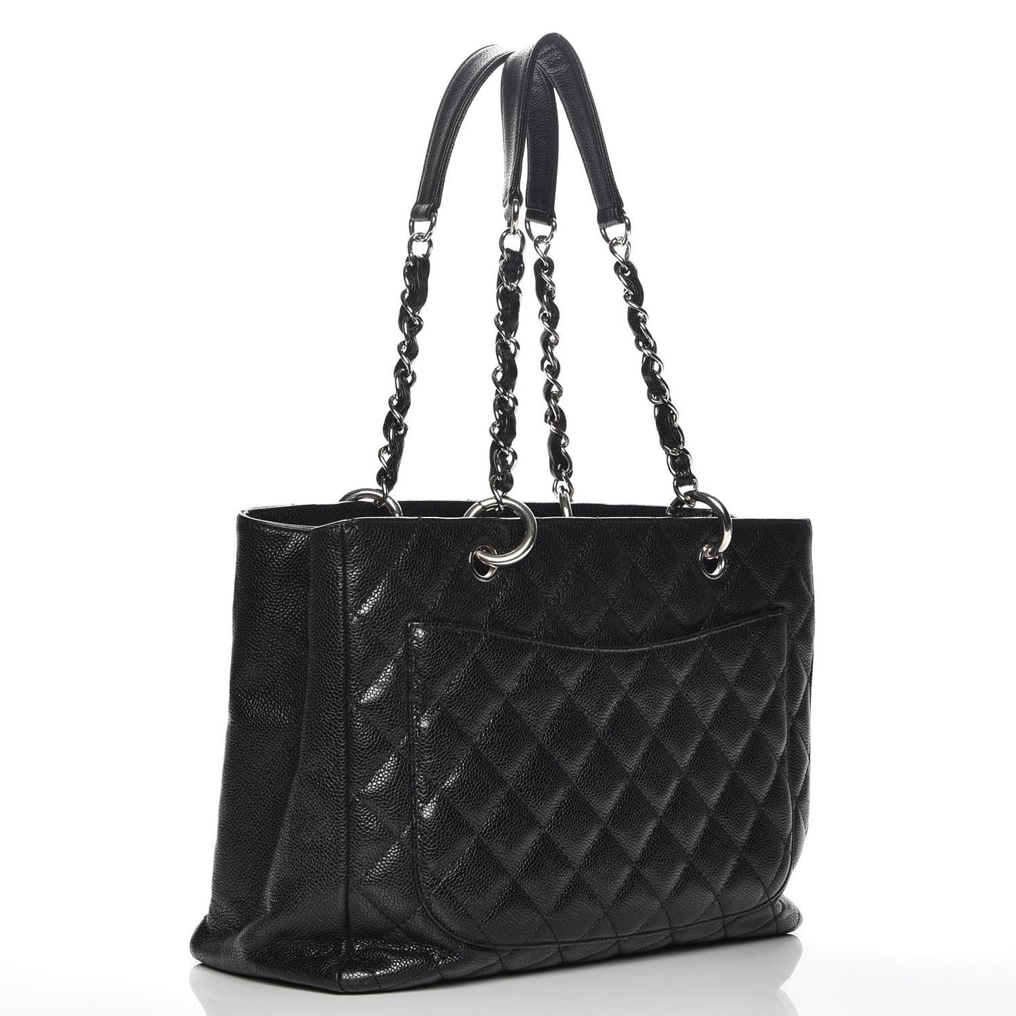 Caviar Quilted Grand Shopping Tote GST Black