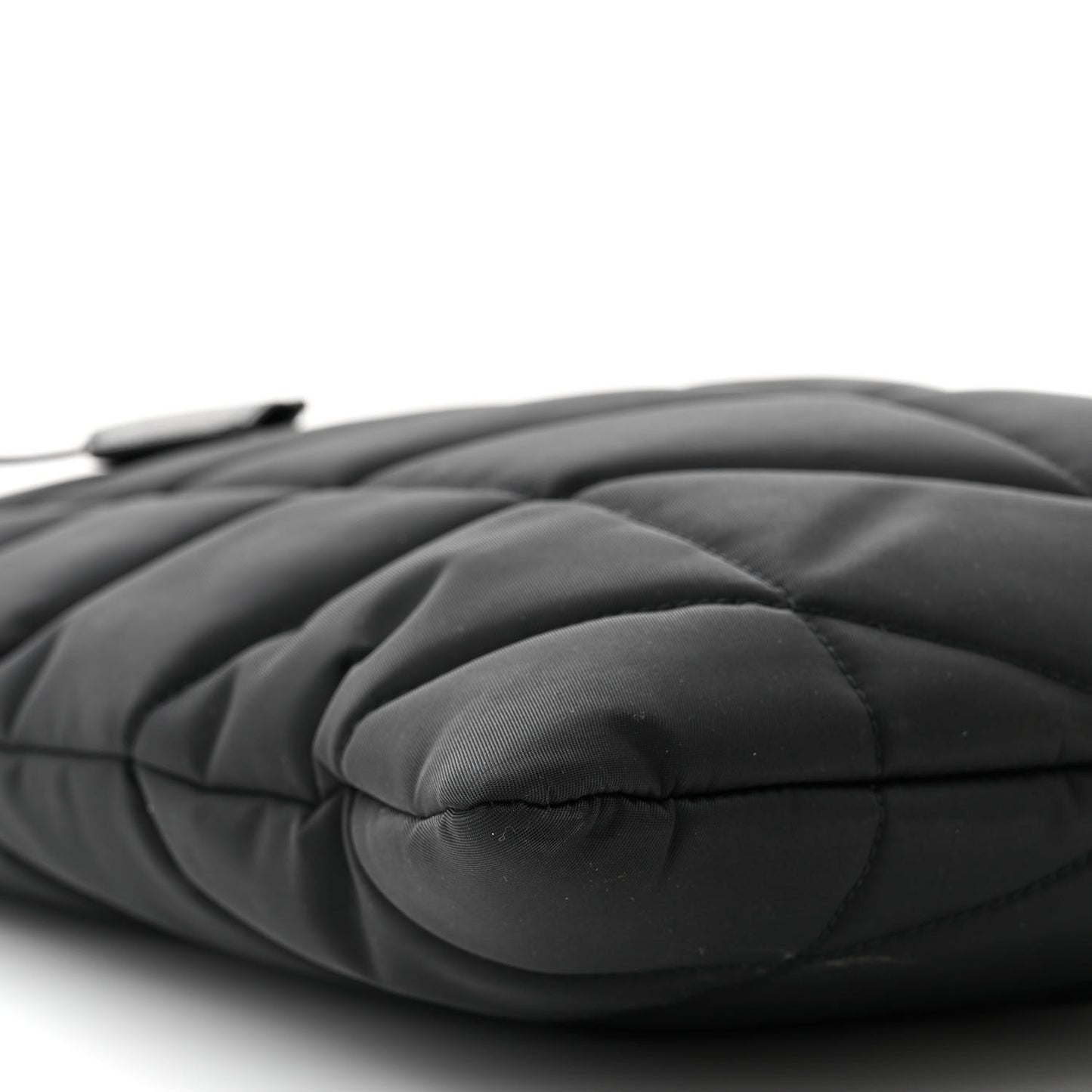 Nylon Puffer Tote Bag Black