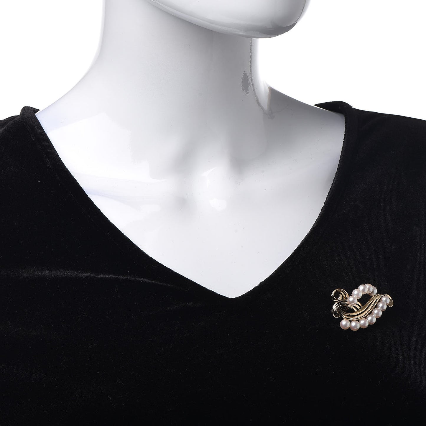 14K Yellow Gold Akoya Pearl Brooch