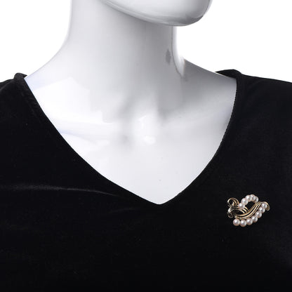 Mikimoto 14K Yellow Gold Akoya Pearl Brooch 2 of 4