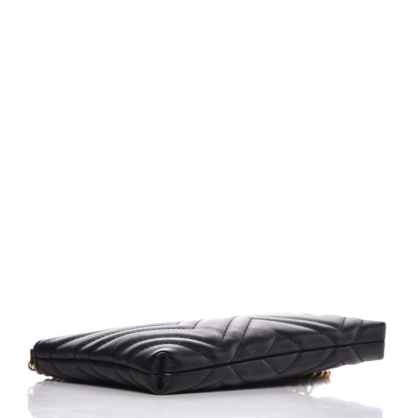 Calfskin Matelasse Mini GG Marmont Chain Bag Black