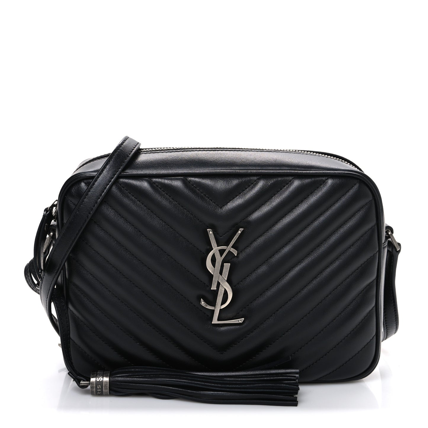 Calfskin Matelasse Monogram Lou Camera Bag Black
