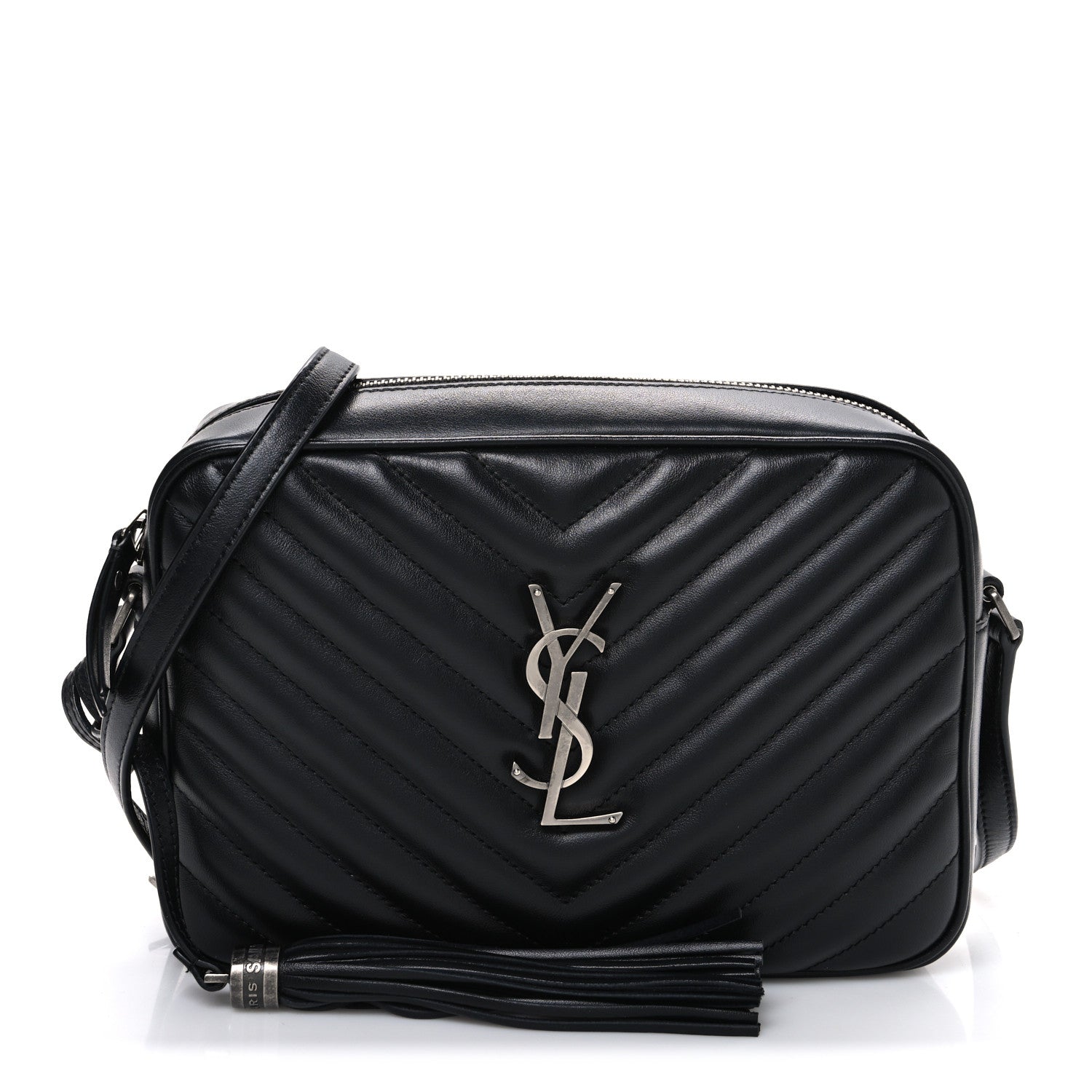 Saint Laurent Calfskin Matelasse Monogram Lou Camera Bag Black 1 of 10