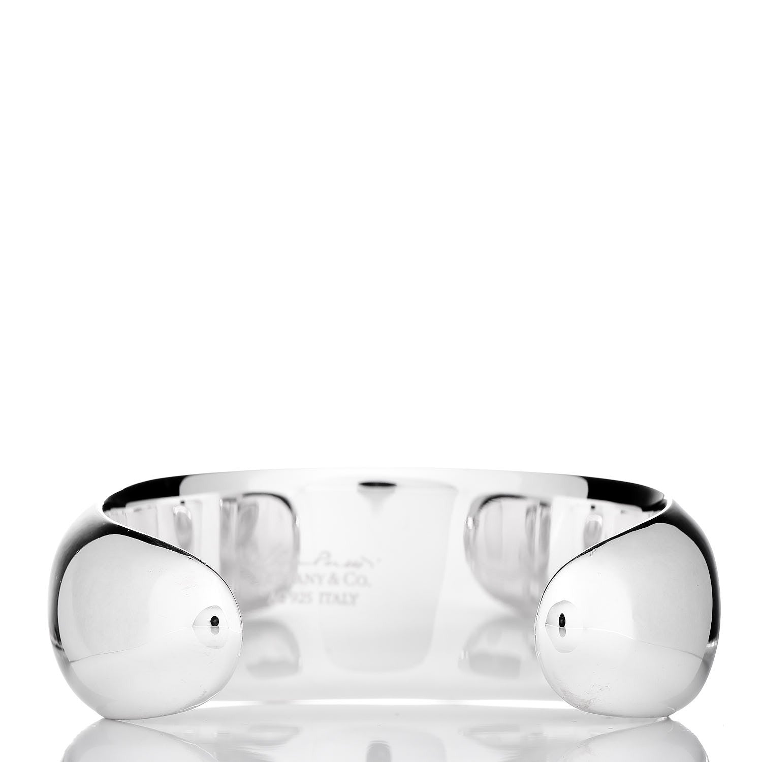 Tiffany Sterling Silver Elsa Peretti Faceted Cuff Bracelet 3 of 4
