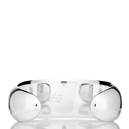 Tiffany Sterling Silver Elsa Peretti Faceted Cuff Bracelet 3 of 4