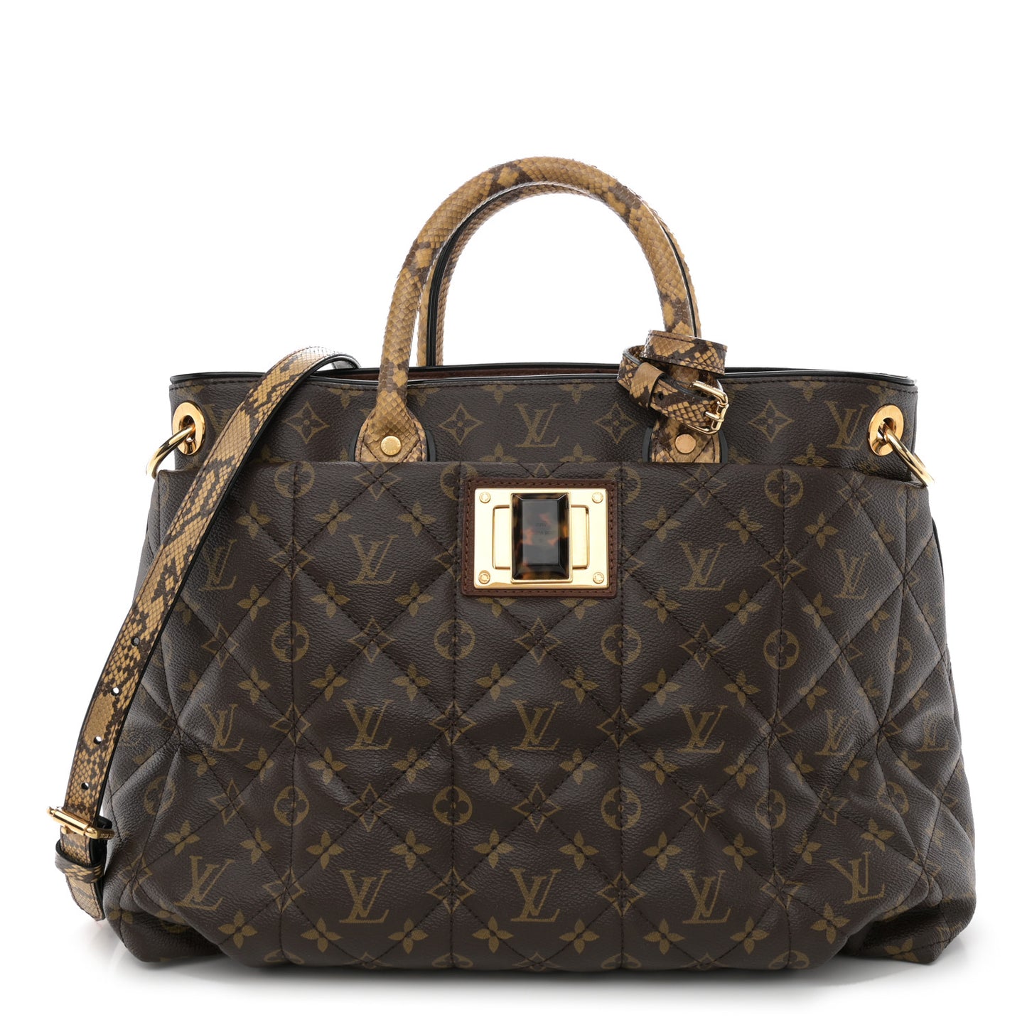 Monogram Python Ostrich Etoile Exotique GM Miel