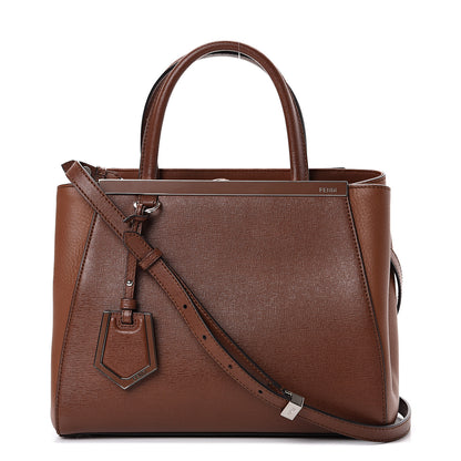 Fendi Vitello Elite Petite 2Jours Tote Walnut 1 of 9
