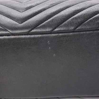 Saint Laurent Sheepskin Matelasse Chevron Large Monogram Shopping Bag Black 15 of 16
