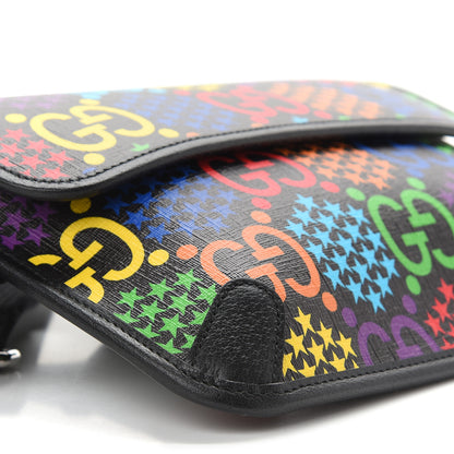 Gucci GG Supreme Monogram Psychedelic Slim Belt Bag Black 8 of 9