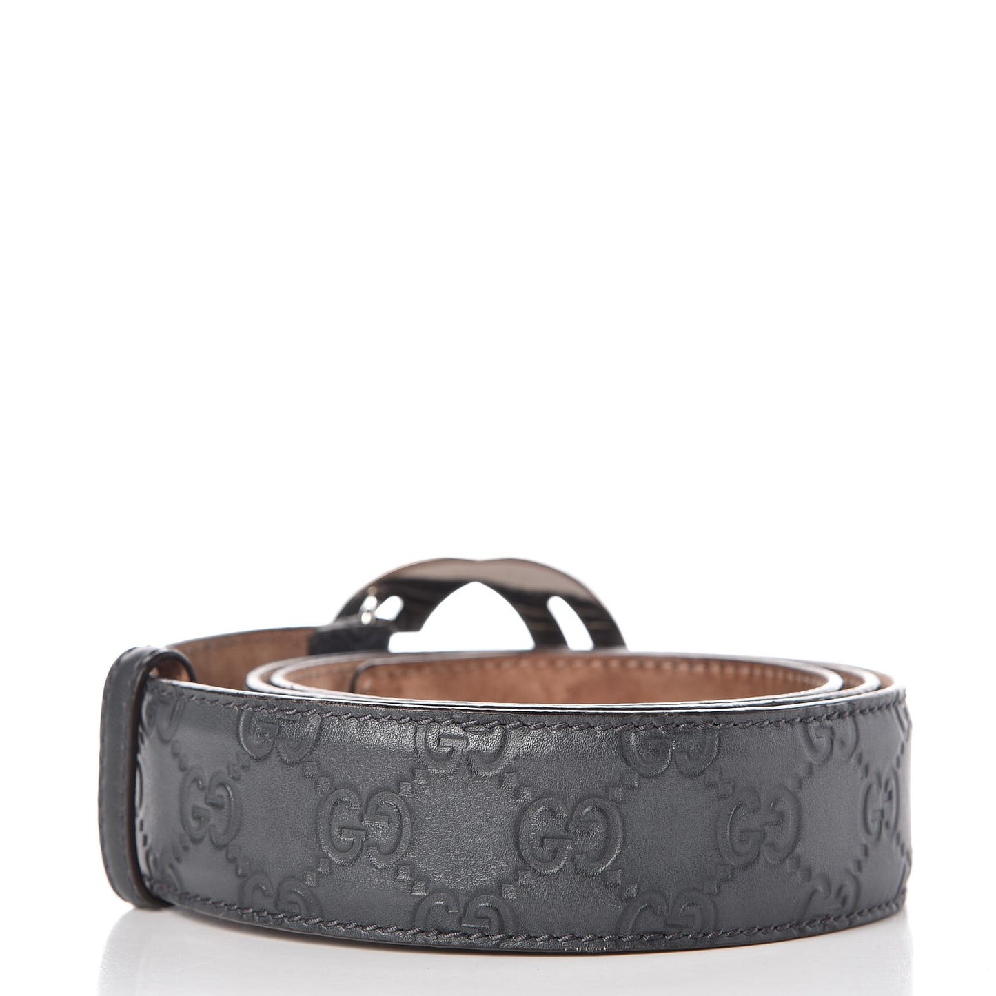 Guccissima Interlocking G Belt 100 40 Grey