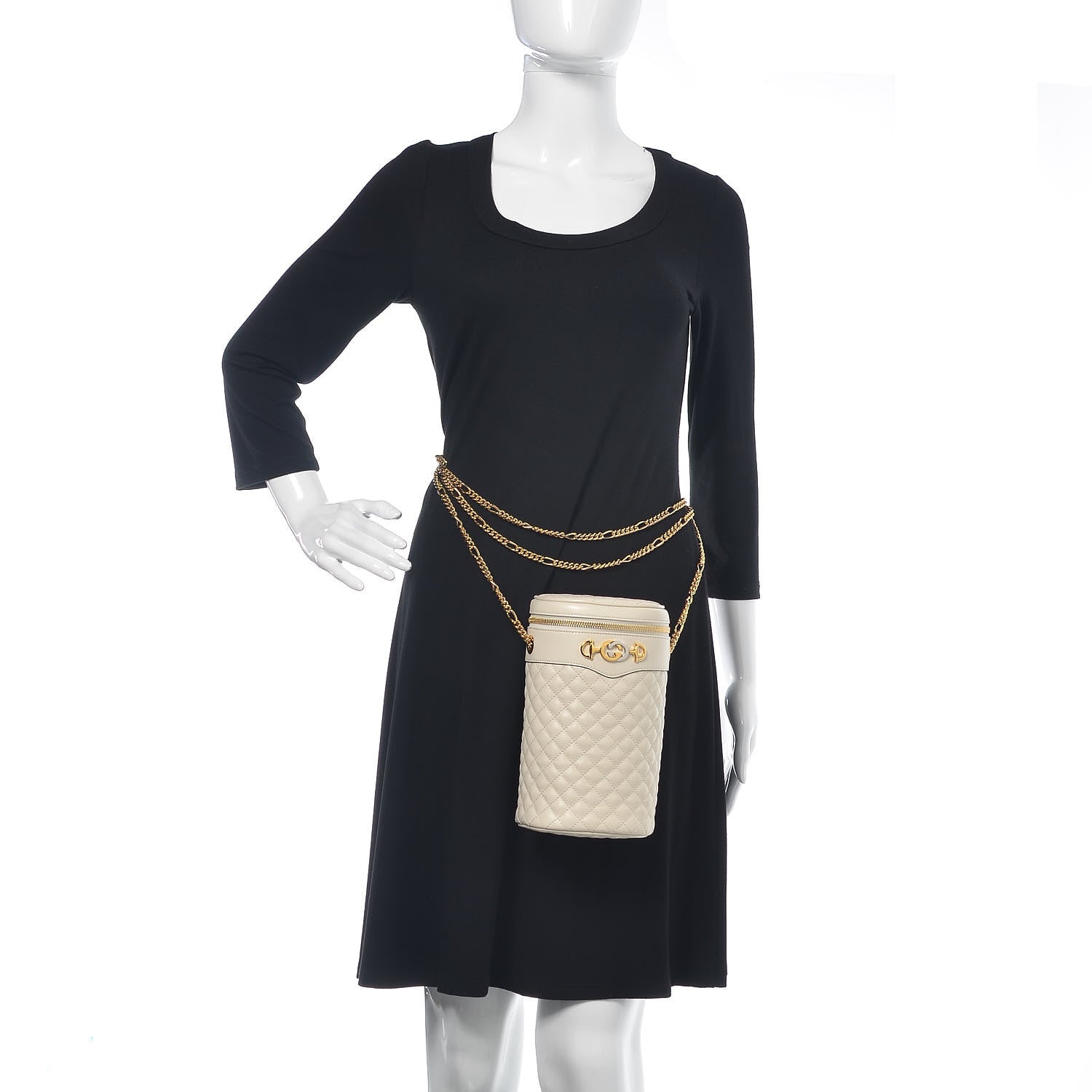 Gucci Calfskin Trapuntata Zumi Belt Bag Off White 2 of 9