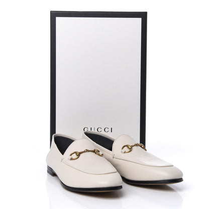 Gucci Lambskin Womens Brixton Horsebit Loafers 37 Mystic White 11 of 11
