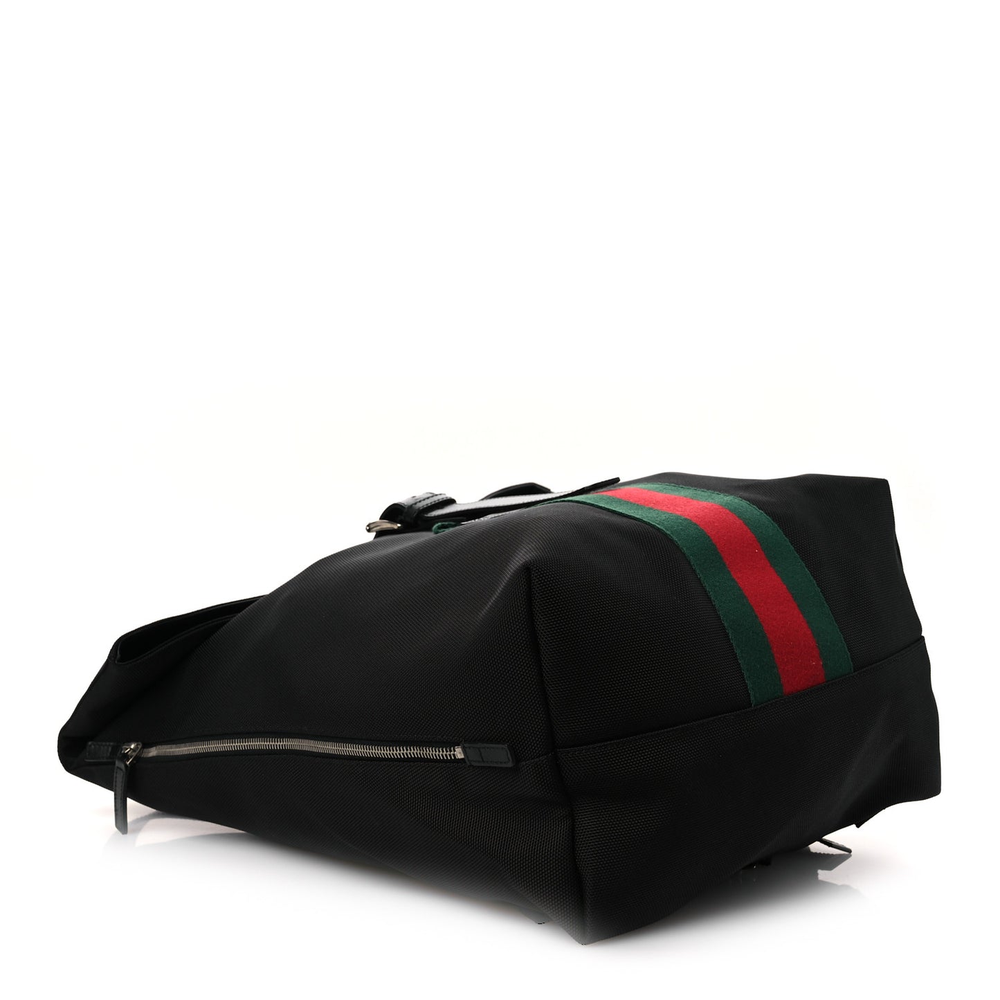 Techno Canvas Web Single Buckle Backpack Black