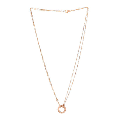 Cartier 18K Pink Gold 2 Diamond LOVE Necklace 3 of 7
