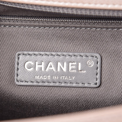Chanel Metallic Lambskin Quilted Large Boy Flap Light Beige 9 of 11