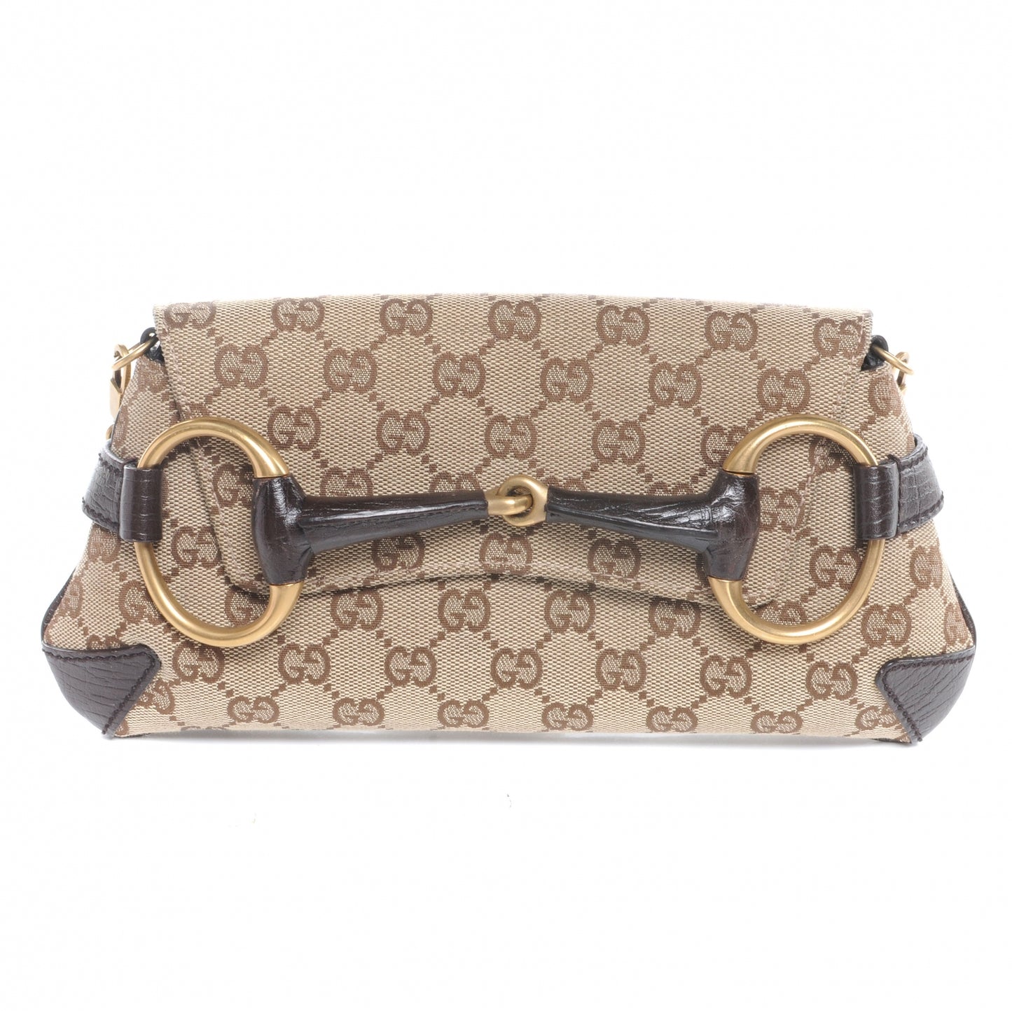 Monogram Horsebit Clutch Ebony