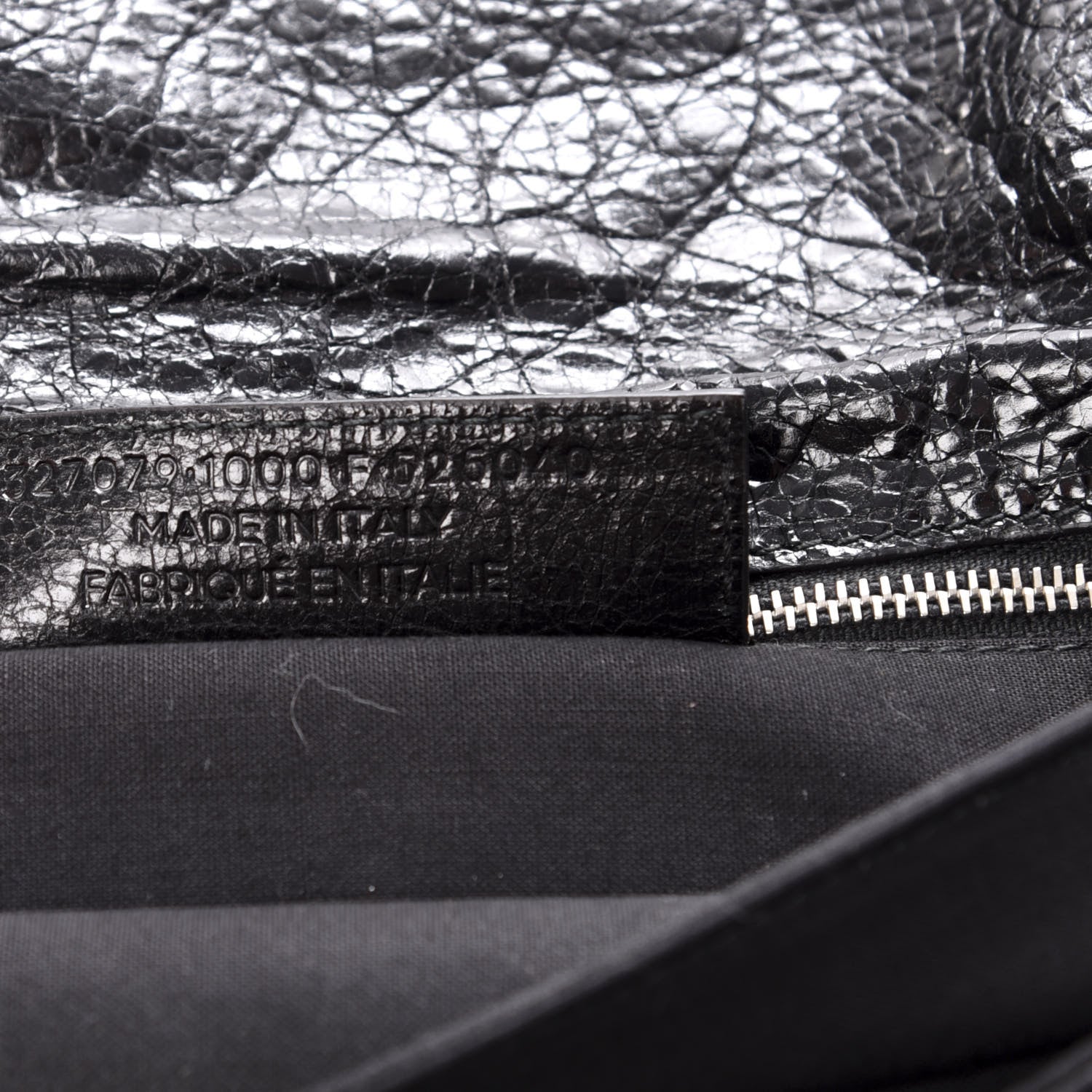 Balenciaga Agneau Giant 12 Silver Hardware Envelope Strap Clutch Black 6 of 9