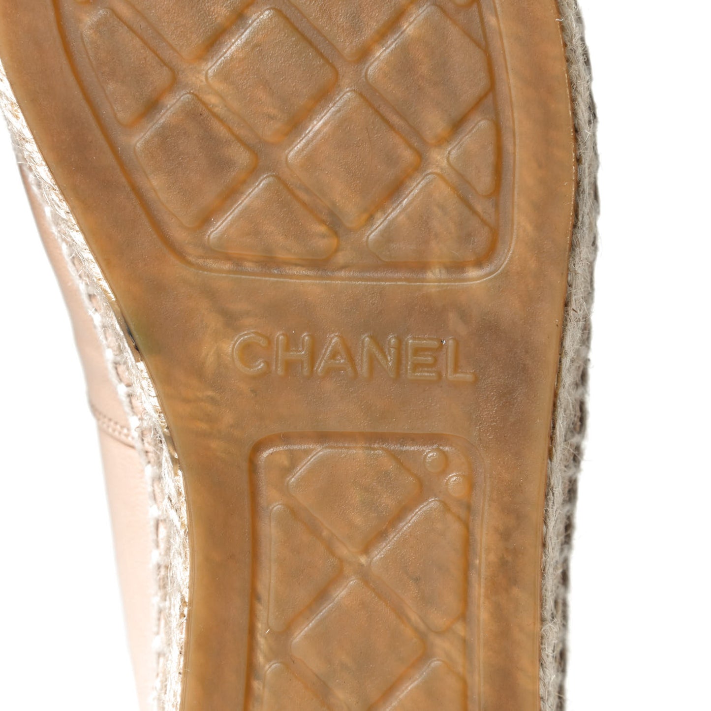 Lambskin CC Espadrilles 38 Beige Black