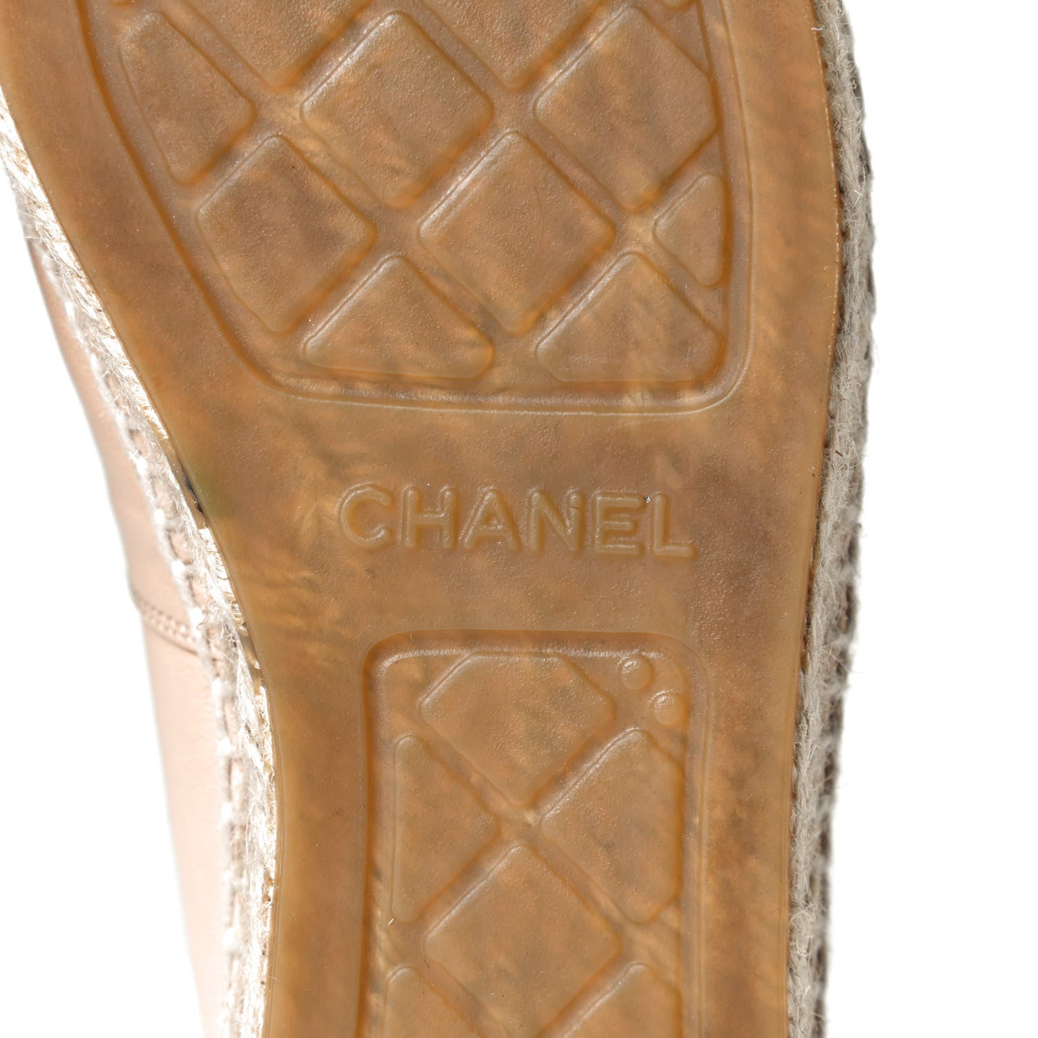 Chanel Lambskin CC Espadrilles 38 Beige Black 8 of 12