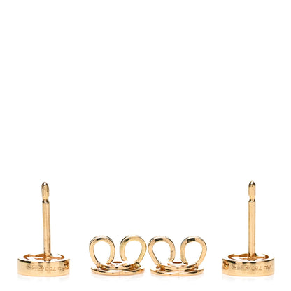 Gucci 18K Yellow Gold Interlocking G Stud Earrings 3 of 6