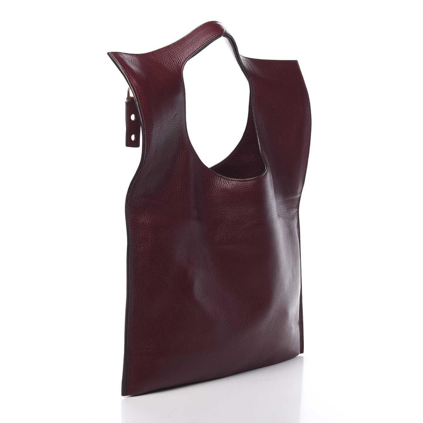 Ramskin Large Alix Padlock Zip Shoulder Bag Wine