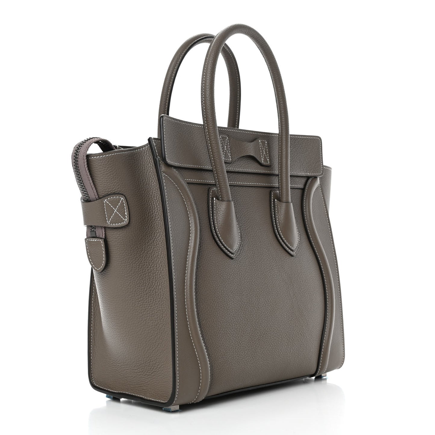 Drummed Calfskin Micro Luggage Souris