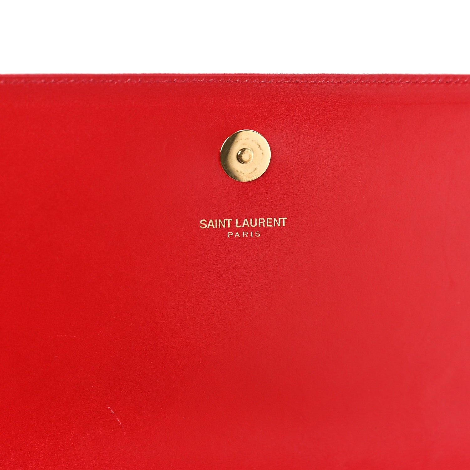 Saint Laurent Grain De Poudre Monogram Cassandre Clutch Rouge Orient 8 of 9