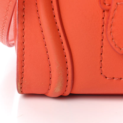 Celine Smooth Calfskin Nano Luggage Fluo Orange 9 of 13